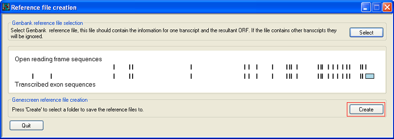 The  GeneScreenReferenceFiles  userinterface