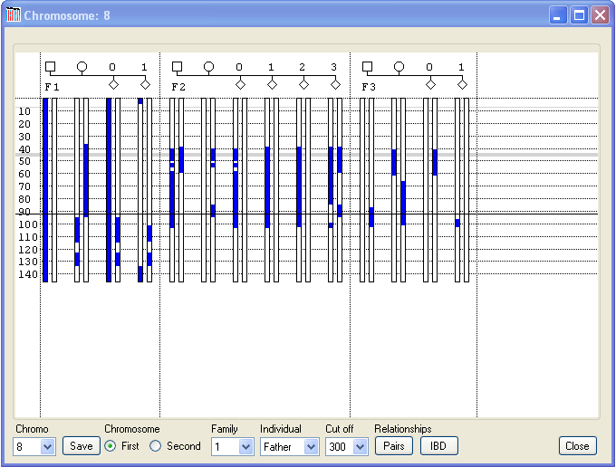 Phaser showing regions on chromosome 8